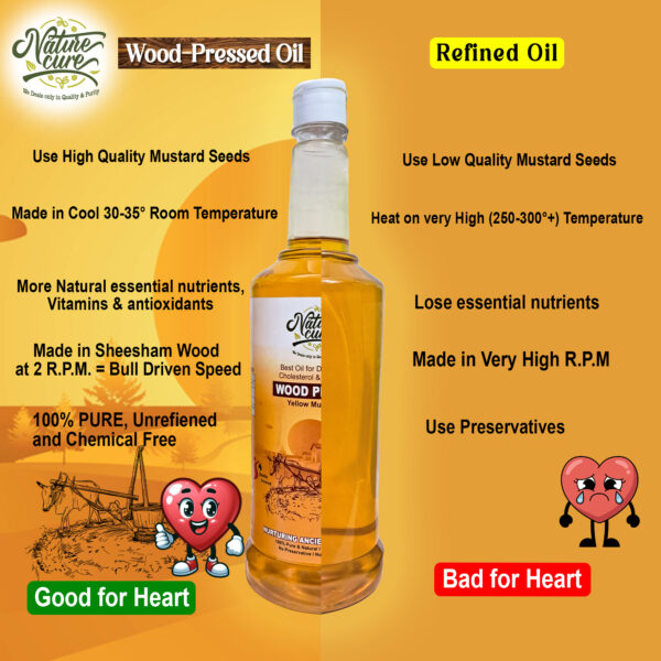 Cold-Pressed Yellow Mustard Oil (Wood Pressed) 04 - Image 2
