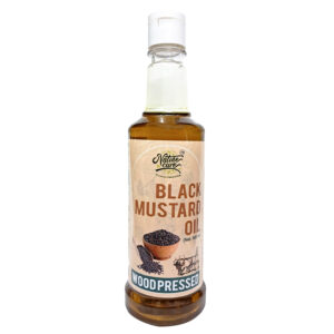 Naturecure Wood Pressed Black Mustard Oil 500ml – 100% Pure, Natural & Traditional Kacchi Ghani Oil