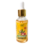 Naturecure wood pressed castor oil 30ml glass dropper bottle isolated on white background