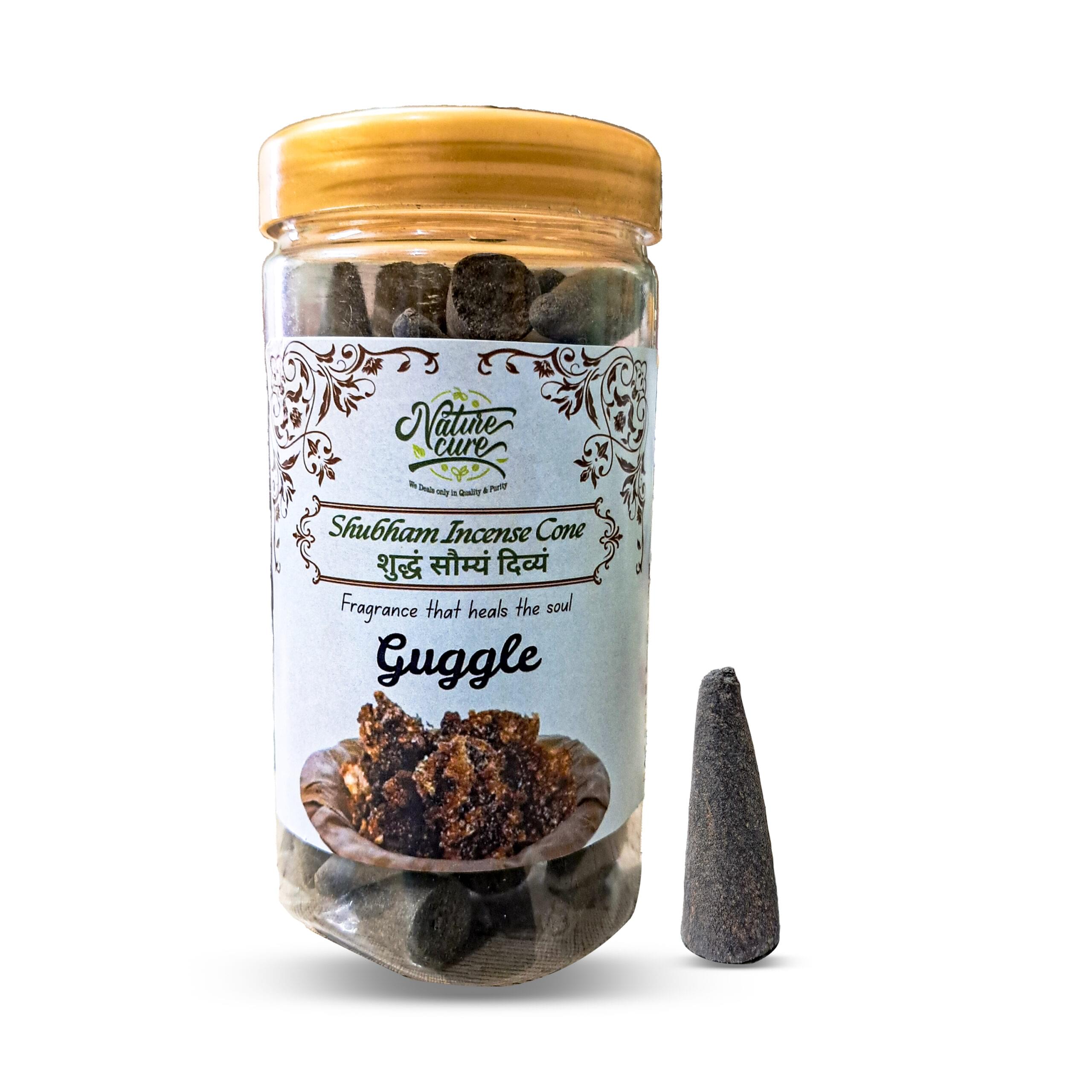 Naturecure Shubham Guggle Dhoop Cones 100g Natural Incense for Pooja