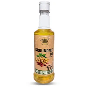 Naturecure Wood Pressed Groundnut Oil 500ml – 100% Pure, Natural & Cold Pressed Peanut Oil