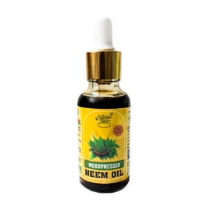 Naturecure wood pressed neem oil 30ml glass dropper bottle for skin hair and plant care